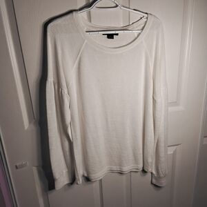 Sanctuary Cream Ribbed Knit Top